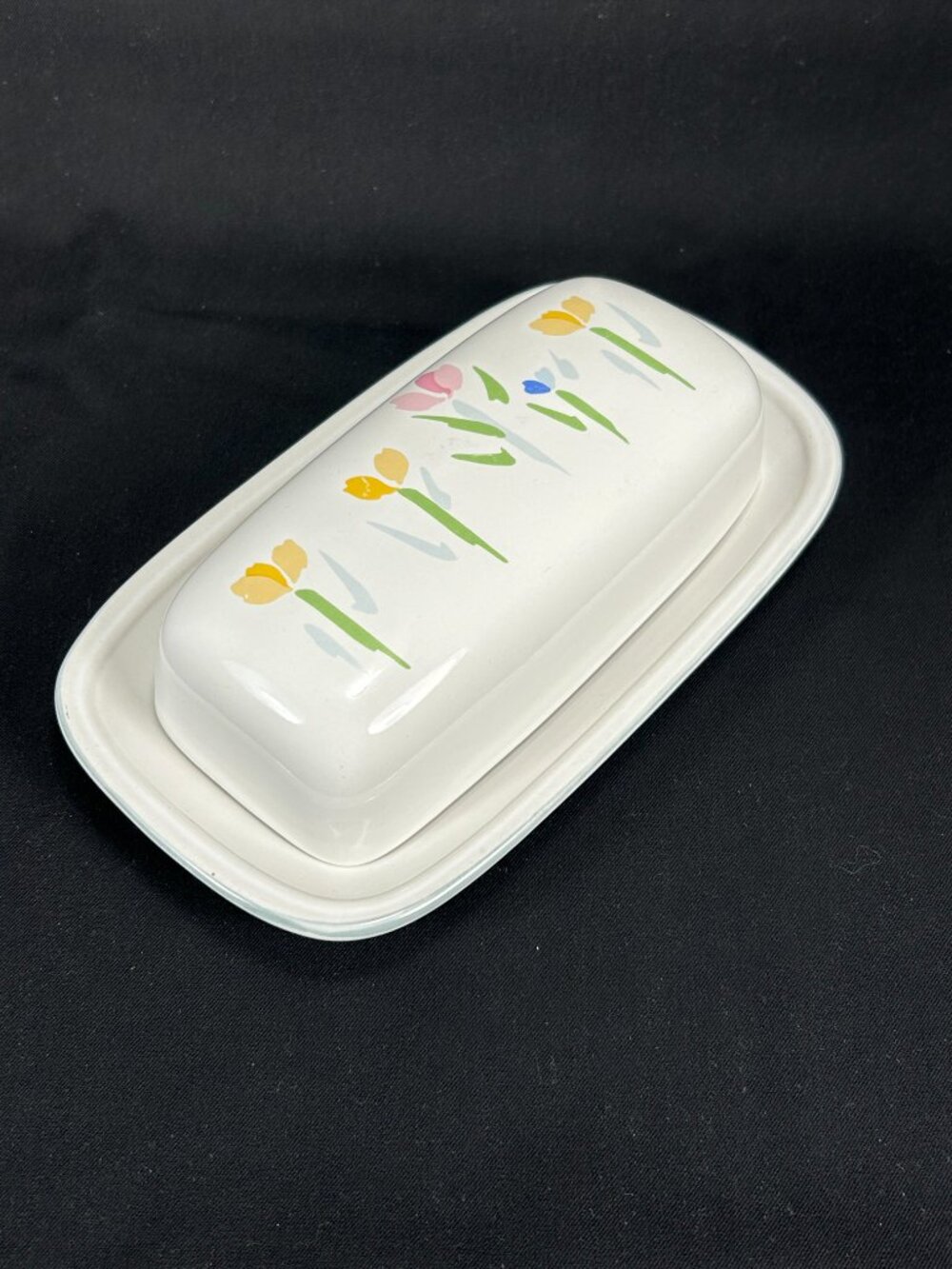 made in Japan fine porcelain butter dish